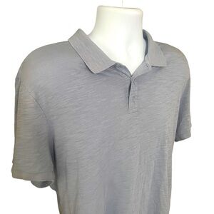 Vince. 100% Cotton Light Blue Lightweight Short Sleeve Mens Polo Shirt Large